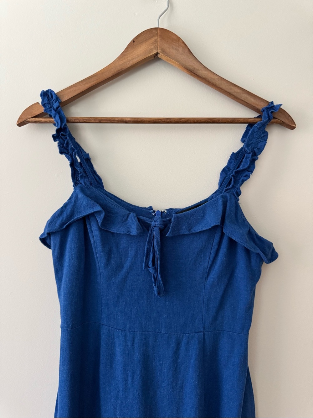 LULUS Days Like This Royal Blue Sleeveless Ruffled Mini Dress S - Picture 3 of 13